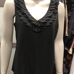 Classic black camisole with a decorated neckline.